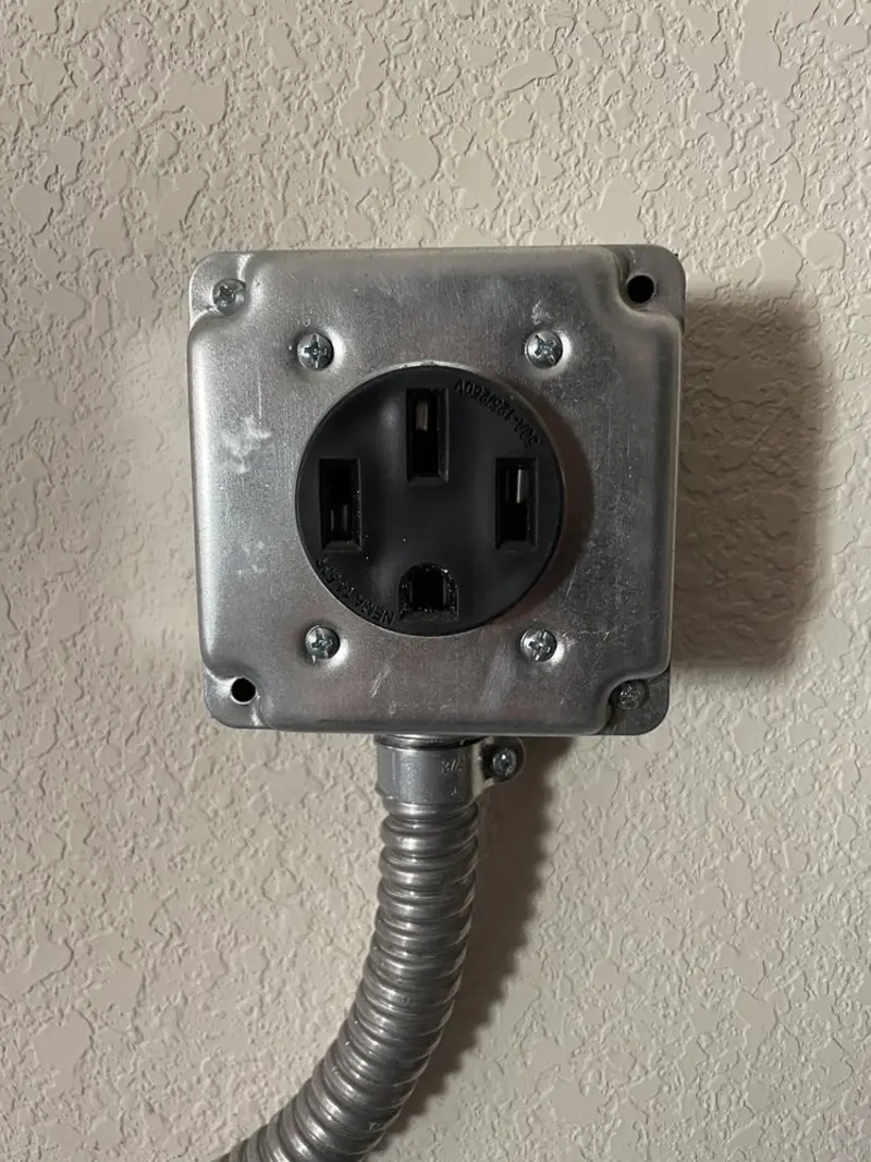 NEMA 14-50 outlet installed for Electrical Panel Upgrade in Itasca